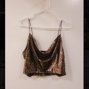 H&M Divided Cropped Drapey Tank